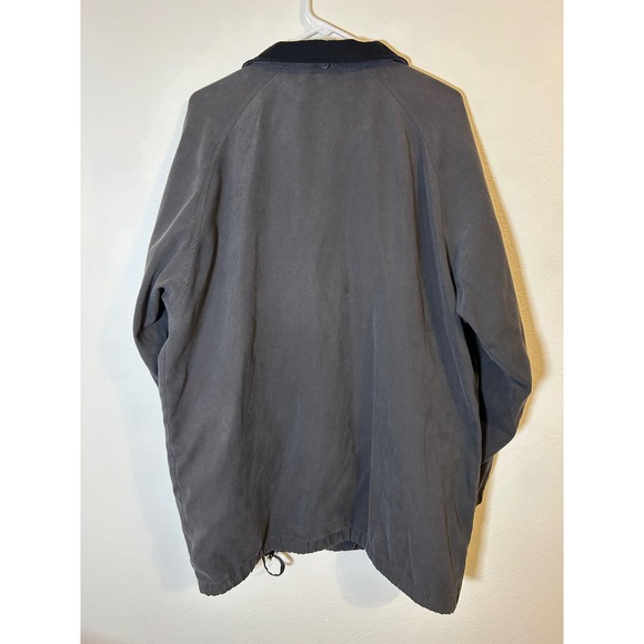 London Fog Mens Full Zip Jacket Charcoal Gray Lightweight Coat Large Regular - Picture 3 of 4